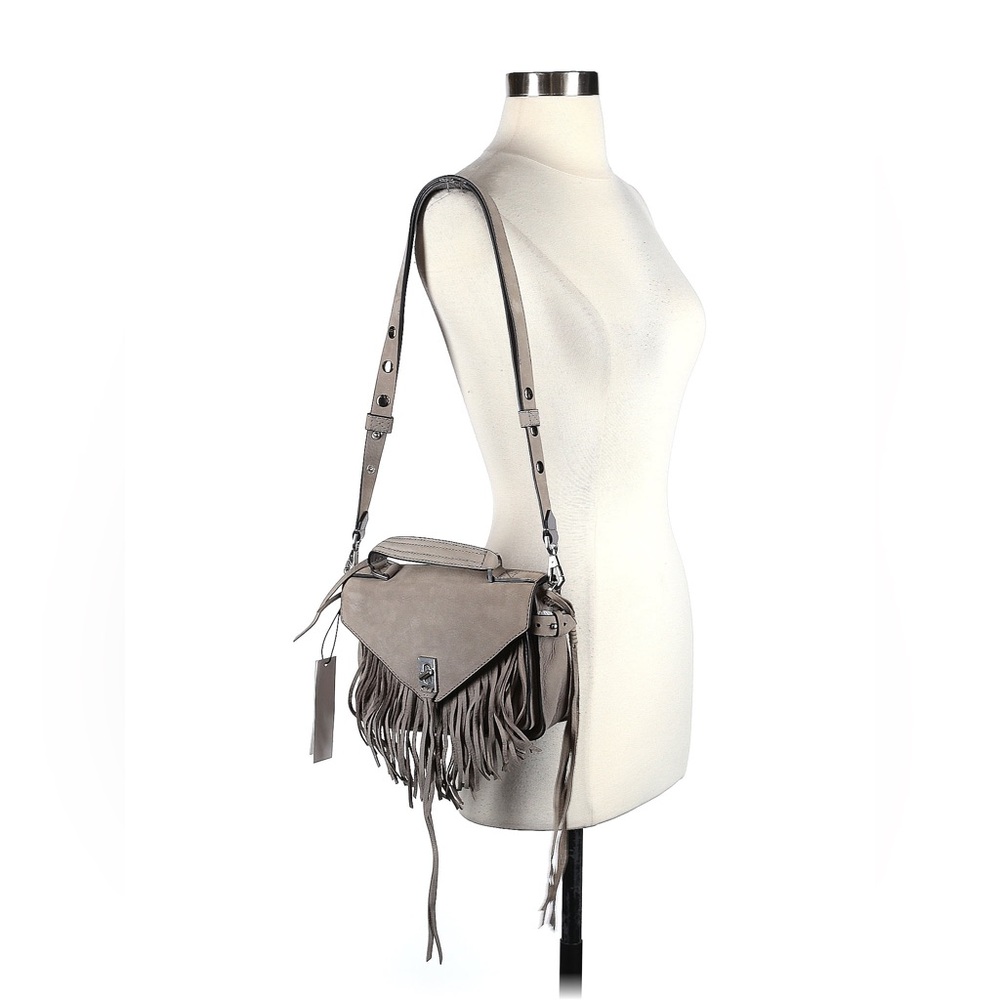 Rebecca Minkoff Darren Fringe Messenger Bag Grey